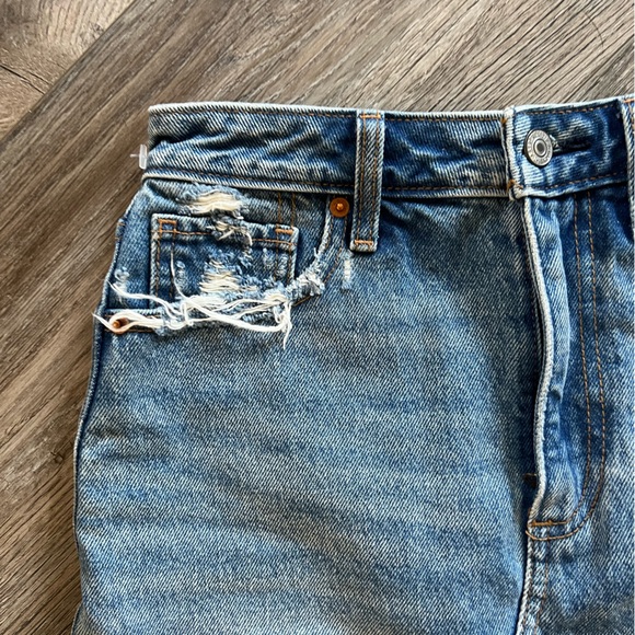 High waisted denim mini skirt - Picture 2 of 4